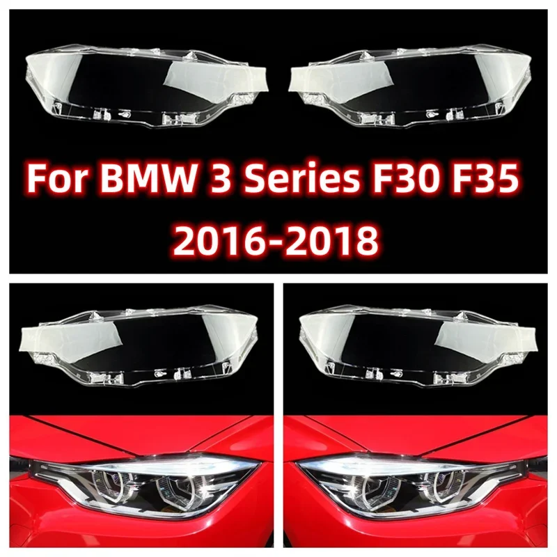 Für BMW F30 F35 3er 2016 2017 2018 Auto Front Scheinwerfer Objektiv Abdeckung Lampenschirm Fall Glas Lampe Abdeckung Kappen Scheinwerfer Shell