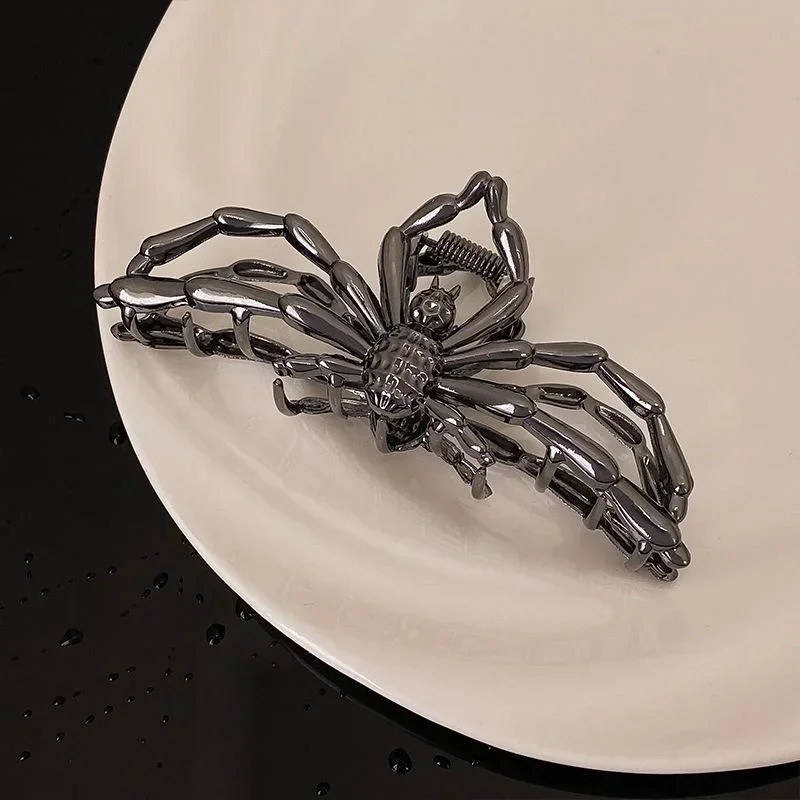 Large Spider Hair Clip Metal 2023 Halloween Women Headwear Claw Girl Hairpins Trendy Gift Gold/Silver/Black Accessories