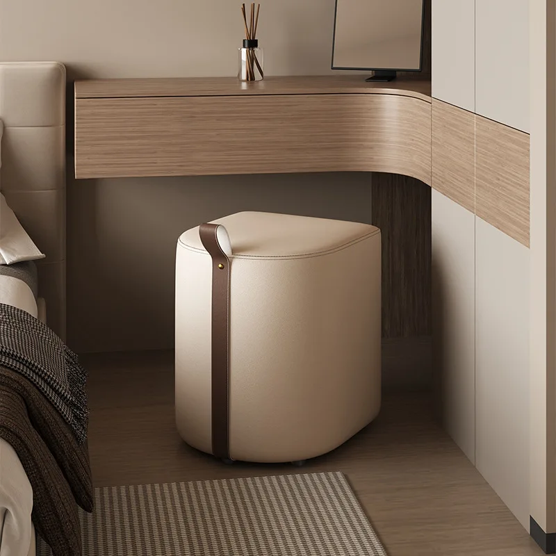 

Makeup stool dresser chair girls bedroom makeup chair Internet celebrity light luxury dressing stool small square stool