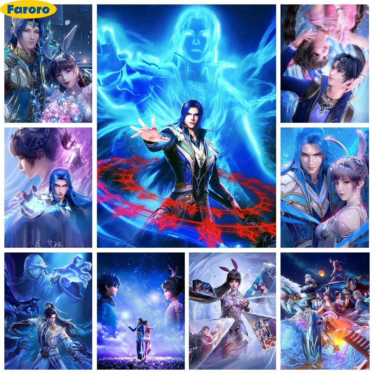 Soul Land 5D Diamond Painting Fantasy Anime Diy Diamond Embroidery Cross Stitch Comics Tang San Poster Home Wall Decor Fans Gift