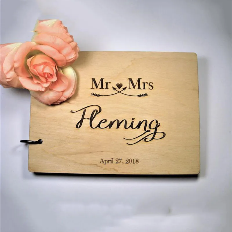 

Wedding guest book, rustic wood guest book, alternative custom guest book, wedding guestbook personalized, wedding album