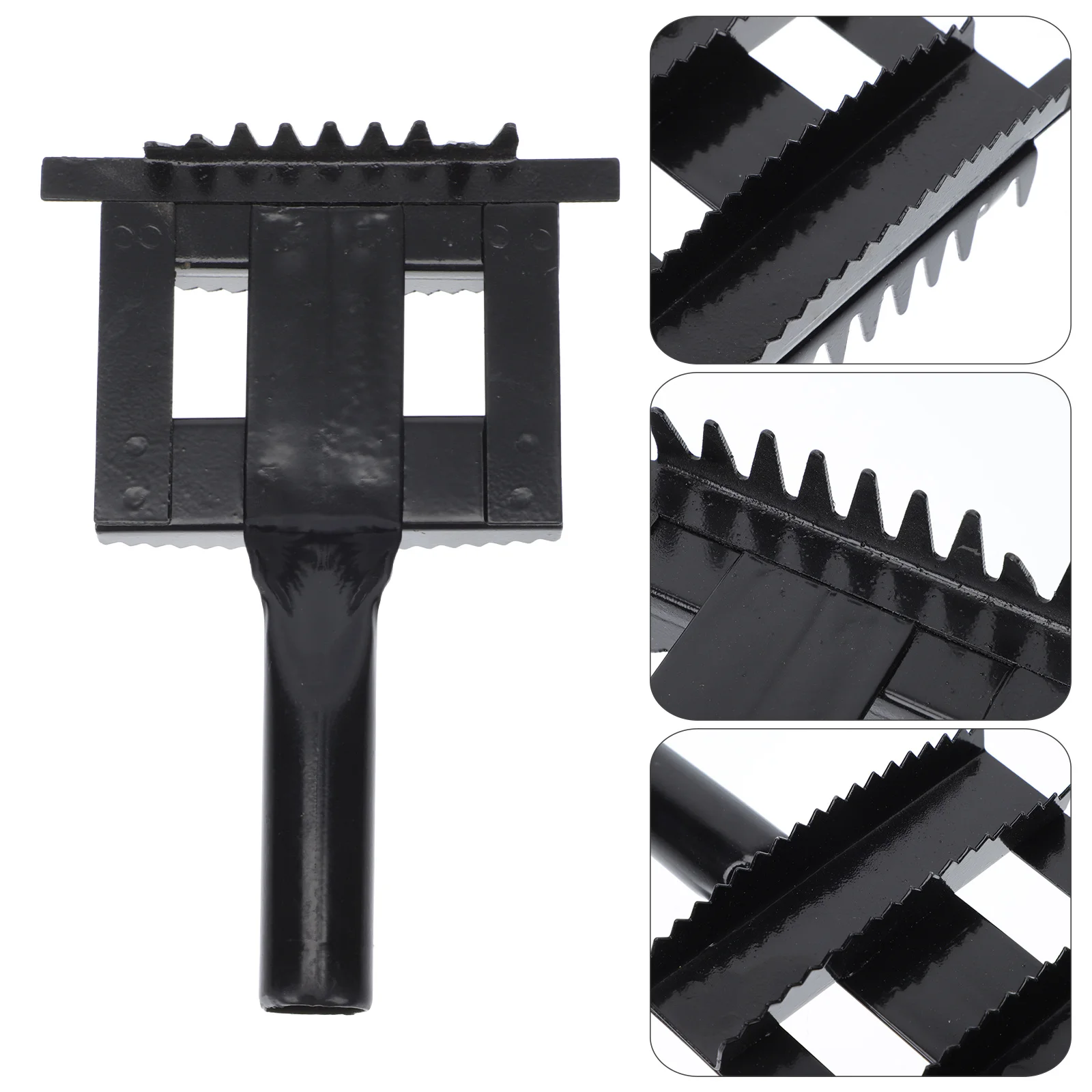 1 قطعة مشط تساقط الشعر الحديدي كبير الحجم مقبض مريح فرشاة حكة الماشية للحصان الماشية إزالة الشعر التنظيف #5