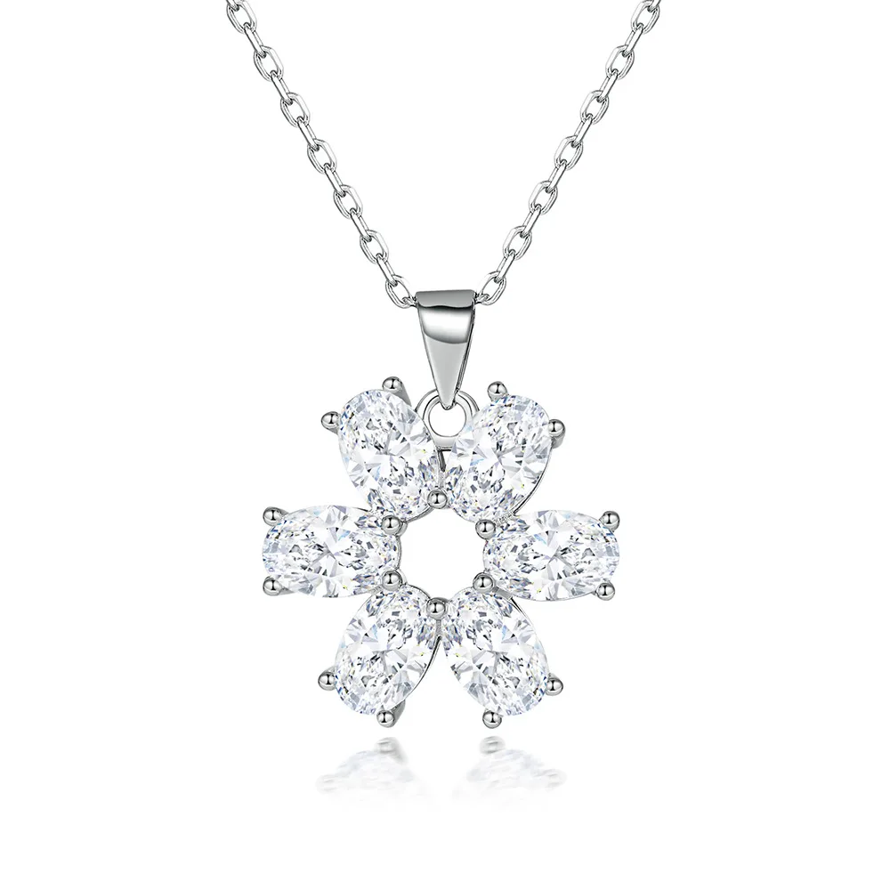 fashion-s925-sterling-silver-plated-18k-gold-pt950-platinum-flower-necklace-oval-gemstone-petal-pendant-women's-collarbone-chain