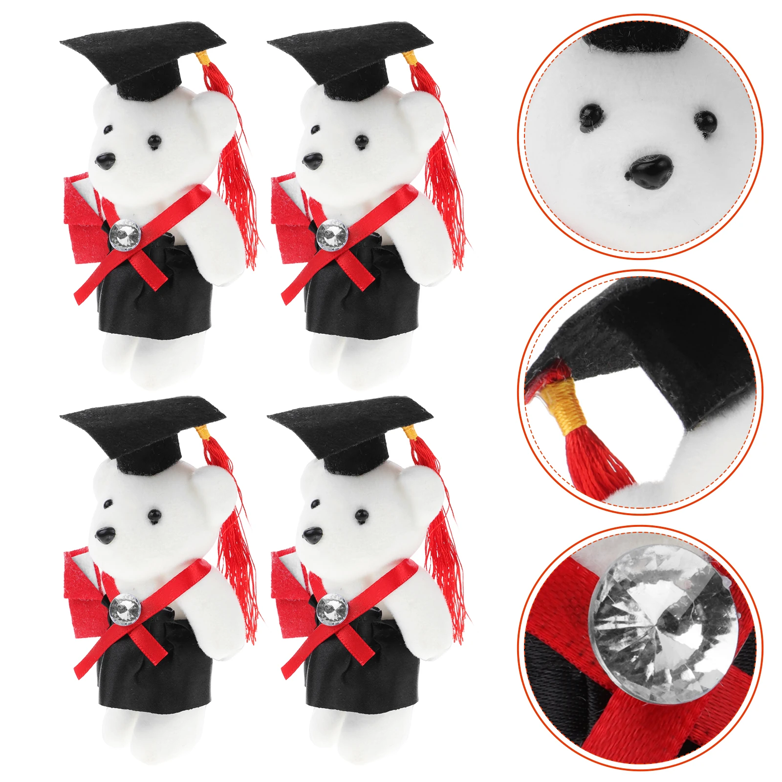 

8 Pcs Dr Bear Bouquet Foam Accessories Graduation Gifts Photo Props Birthday Anniversary Versatile StylishAnimal