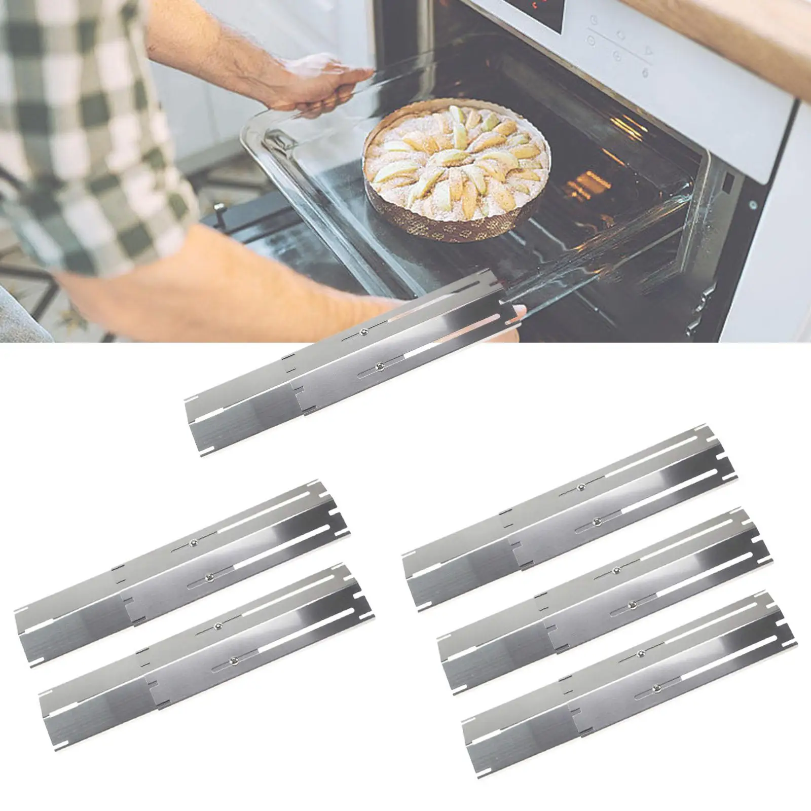 Grill Heat Plates Shield Replacement Parts Stainless Iron Heat Tent Burner Cover Heat Deflector for Most Gas Grill Outdoor