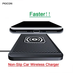 Car Wireless Charger for 16 15 14 Pro Max Samsung S24 S23 S22 Huawei Fast Charging Wireless Car Charging  Non-Slip Silicone Pad