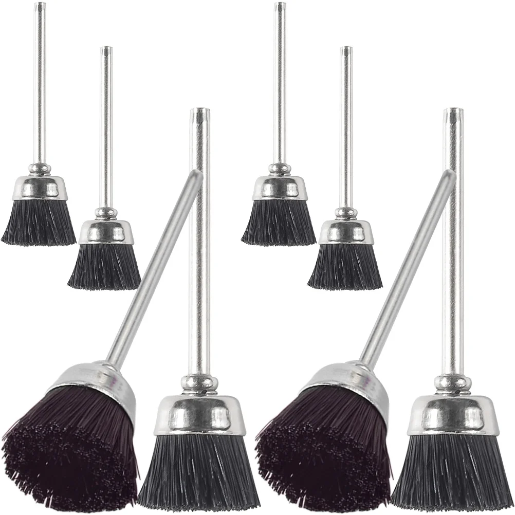 8 قطعة فرشاة تنظيف مثقاب الأظافر شعيرات مرنة قوية لثقوب ضيقة ملحقات أدوات مانيكير احترافية