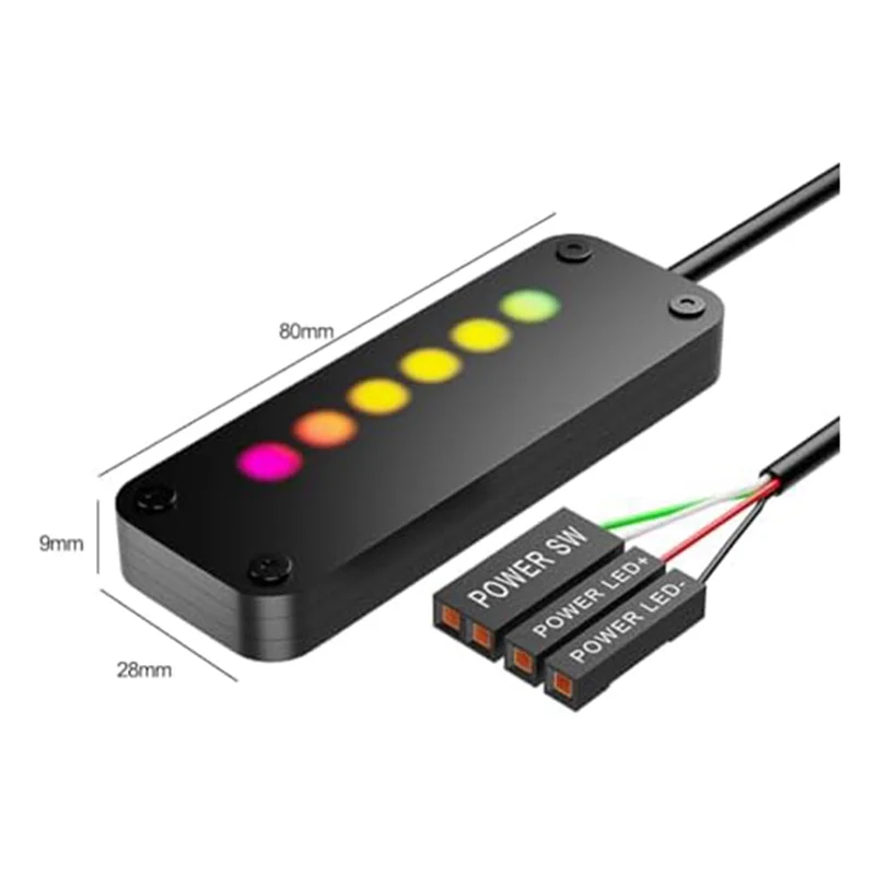 ABLL-PC Power Control Touch Sliding Control PC Power Desktop Computer Externe Power SW Power LED Aan Uit Met 2M Kabels Gemakkelijk te