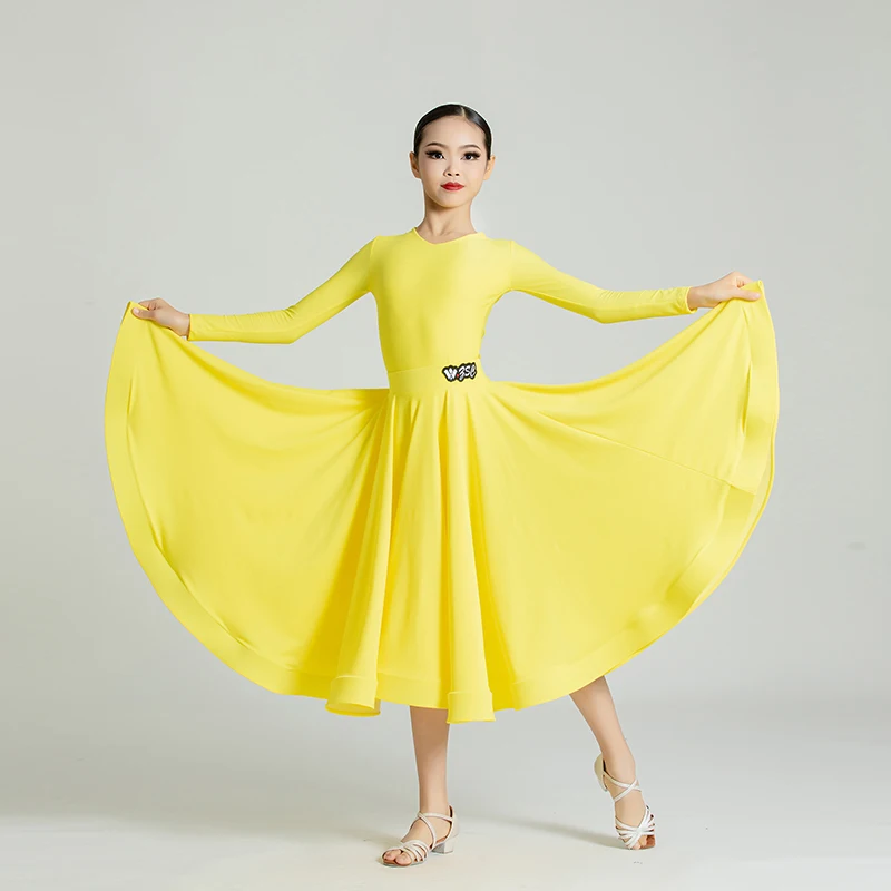 

New children's modern dance costumeslarge swing skirtscompetition performance costumes ballroom dance costumes waltzsocial dance