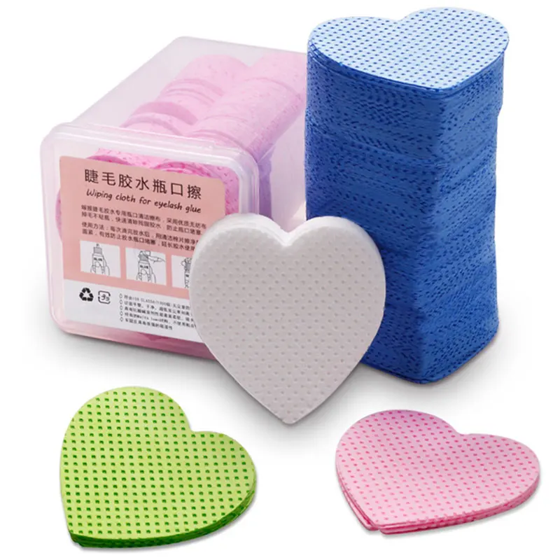 200PCS Tücher Papier Baumwolle Wimpern Kleber Entferner Wischen Mund Der Kleber Flasche Verhindern Verstopfen Kleber Reiniger Pads Lash verlängerung – Detail 10