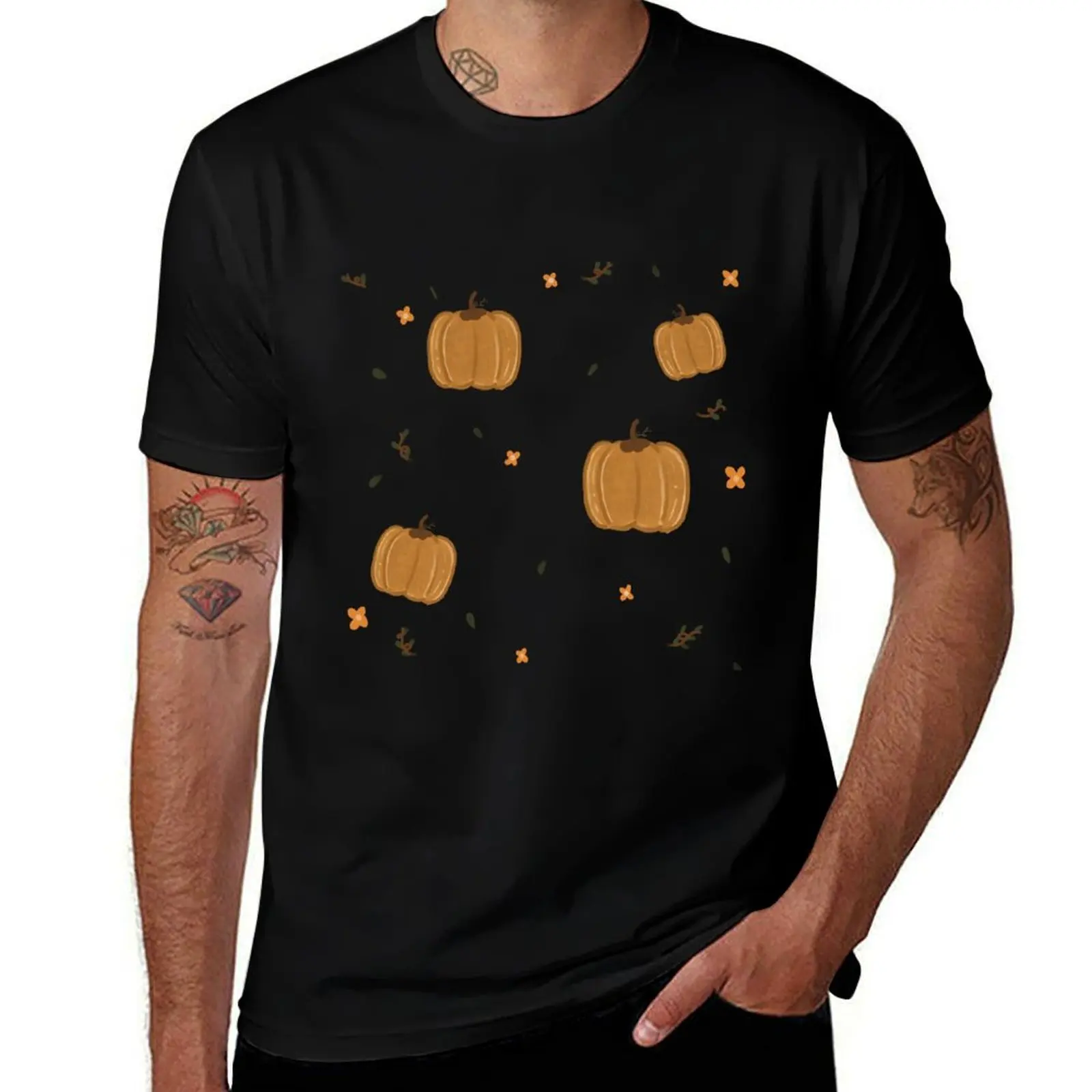 

Pumpkin autumn background T-Shirt vintage clothes luxury designer man t shirt men t shirts