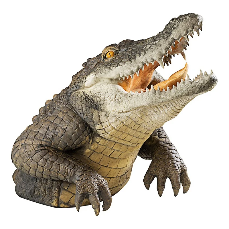 1 PCS Crocodile Head Courtyard Pond Floating Animal Ornaments Park Pool Simulation Ornaments Crocodile Ornaments