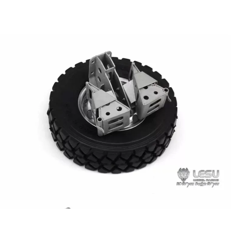 Lesu 1/14 Truck Spare Tire Rack Wheel Skid Set G-6152 Mud Head Diy Tractor Car Model