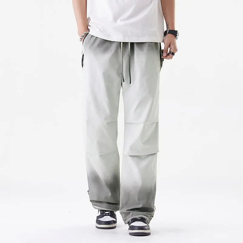 

Summer New Men's Stylish Cool Fabric Comfortable Casual Wide Leg Loose Straight Trousers