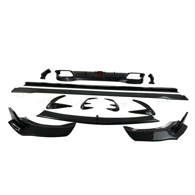 MSY Style Carbon Fiber Body Kit for Mercedes-Benz S-CLASS W223 Upgrade Front Lip Rear Diffuser Side Skirts Splitter Spoiler