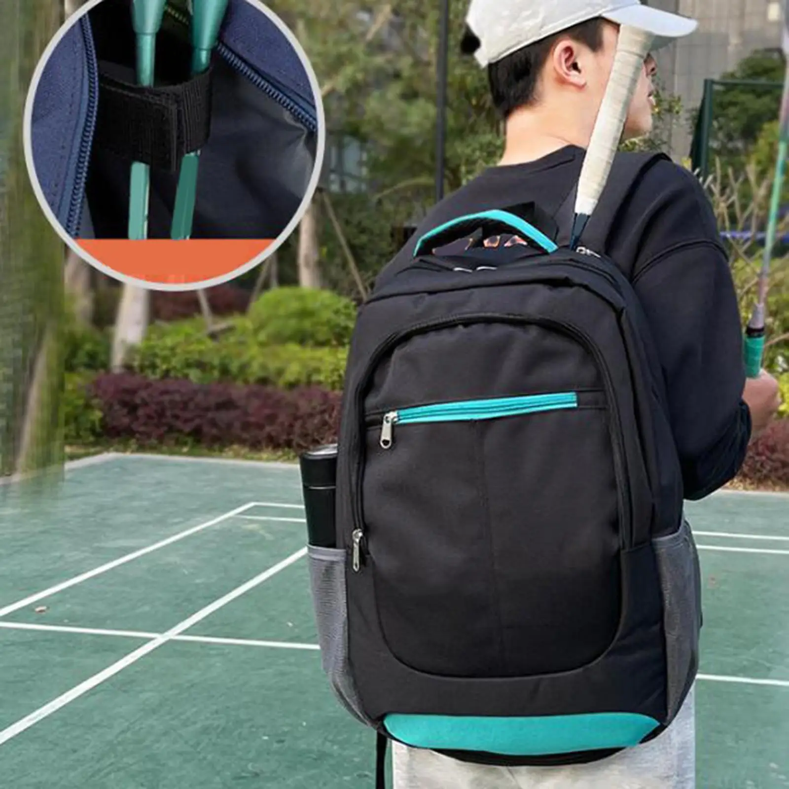 

Tennis and Badminton Racket Carrier Bag with Zipper for Outdoor Activities
