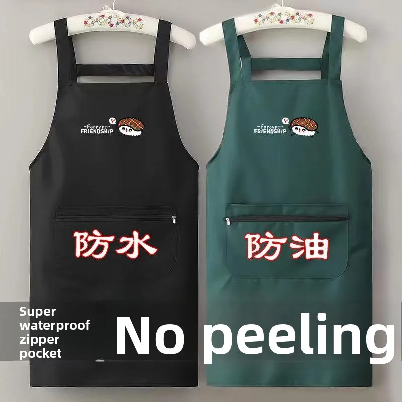 防水耐油キッチンエプロン-レディース調理服-新2025年流行-ウェストコート-オーバーコート-収納オーガナイザー
