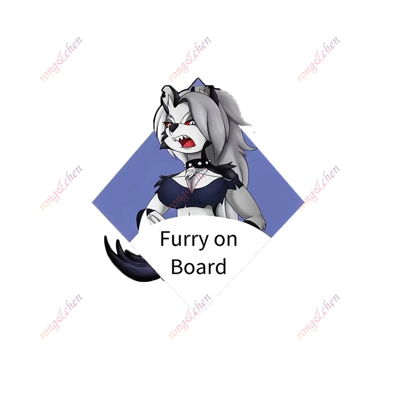 

Funny Car Sticker Furry on Board for Car Motorcycle Racing Helmet Laptop Trunk Body Car Window Surfboard Waterproof PVC Decals