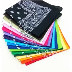 Unisex Men Women Cotton Bandana Hairband Cowboy Mens Biker Sports Headwear Wrist Hairwrap Single Sided Head Wrap Scarf Paisley