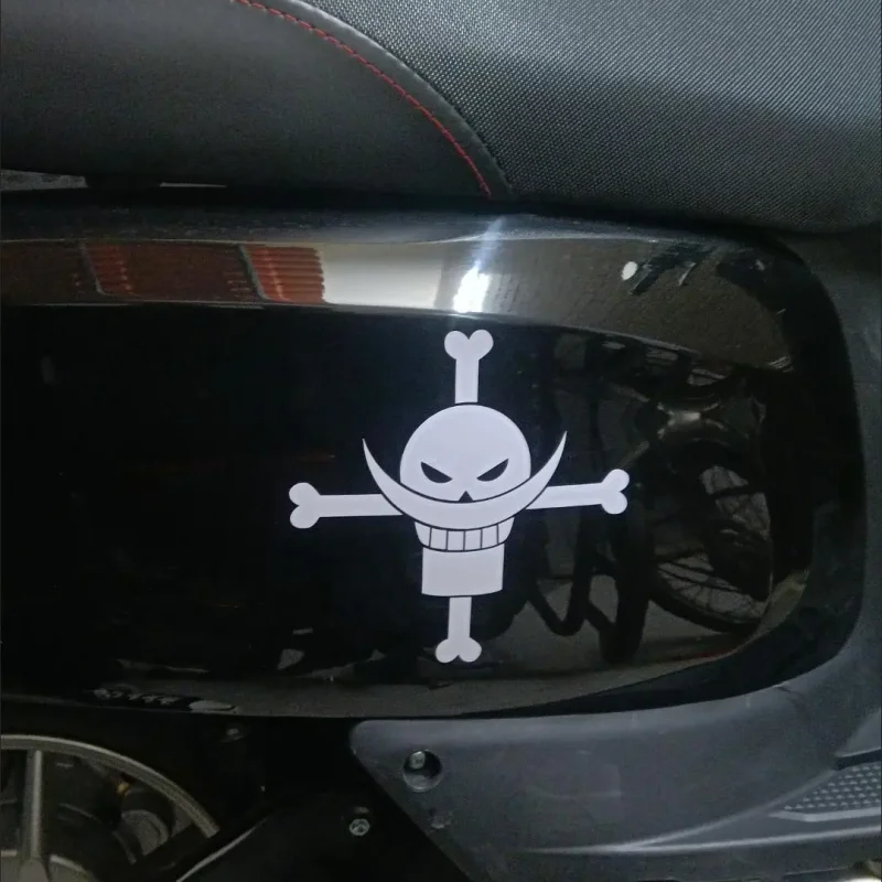 One Piece Edward Newgate Anime Ace Stickers Glass Decorate Electric Vehicle Covering Scratches Motorcycle Automobile Stickers