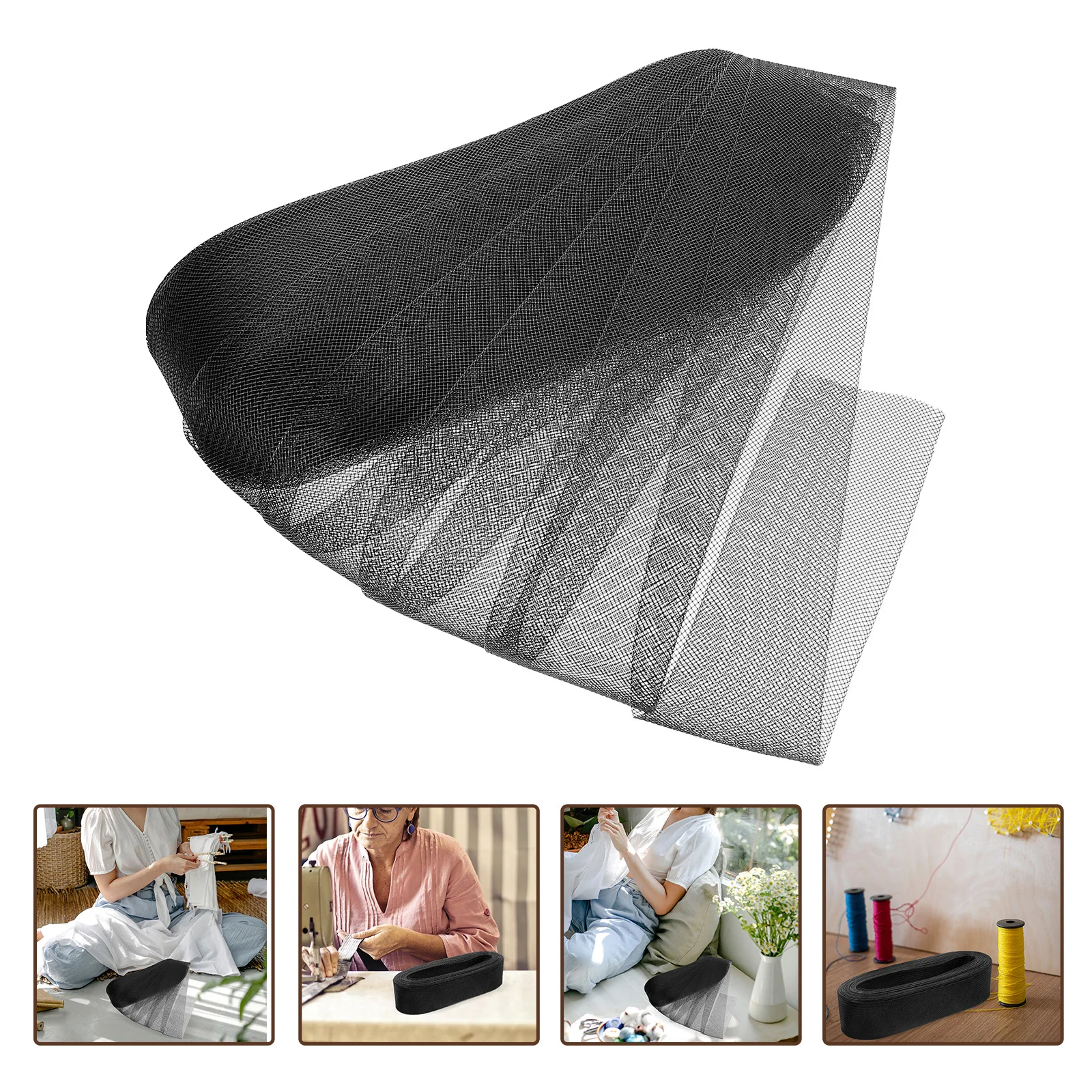 

1 Roll Elastic Gauze Fabric For Wedding Dress Diy Craft Material Dress Trim Sewing Decoration Headwear Accessory Clothing