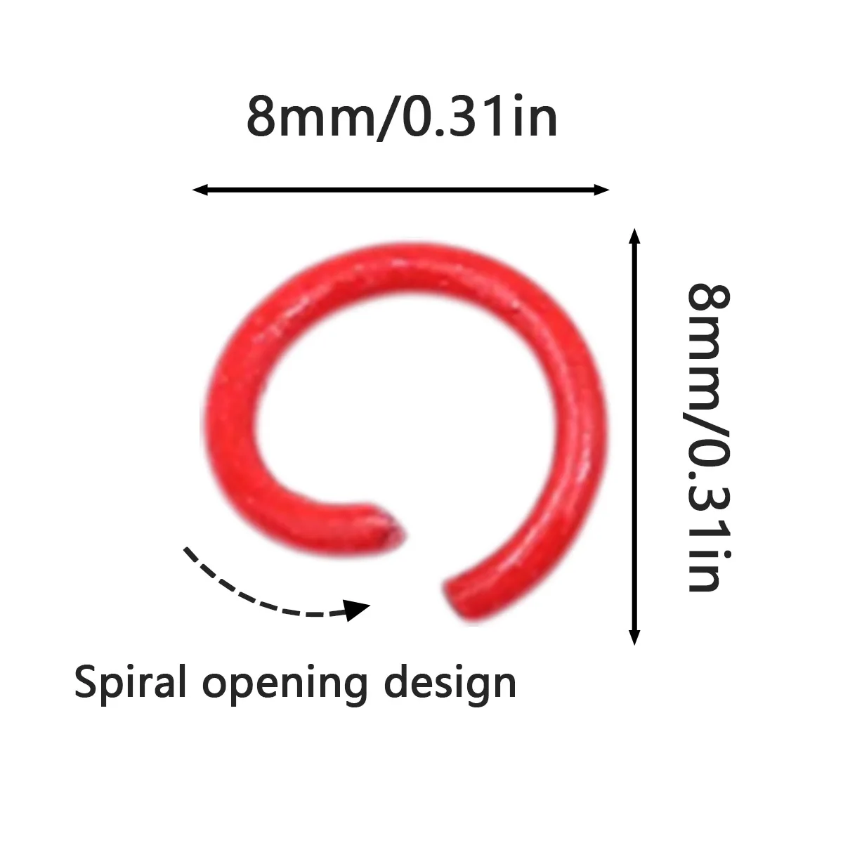 8x12mm Zinc Alloy Colored Open Jump Ring Red Handmade DIY for Jewelry Making Beaded Necklace Links Accessories