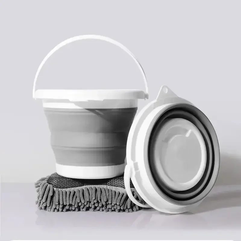 3L Portable Folding Silicone Car Wash Bucket for Outdoor Fishing Household Used For Marine - Multi-Use Compact Cleaning Tool