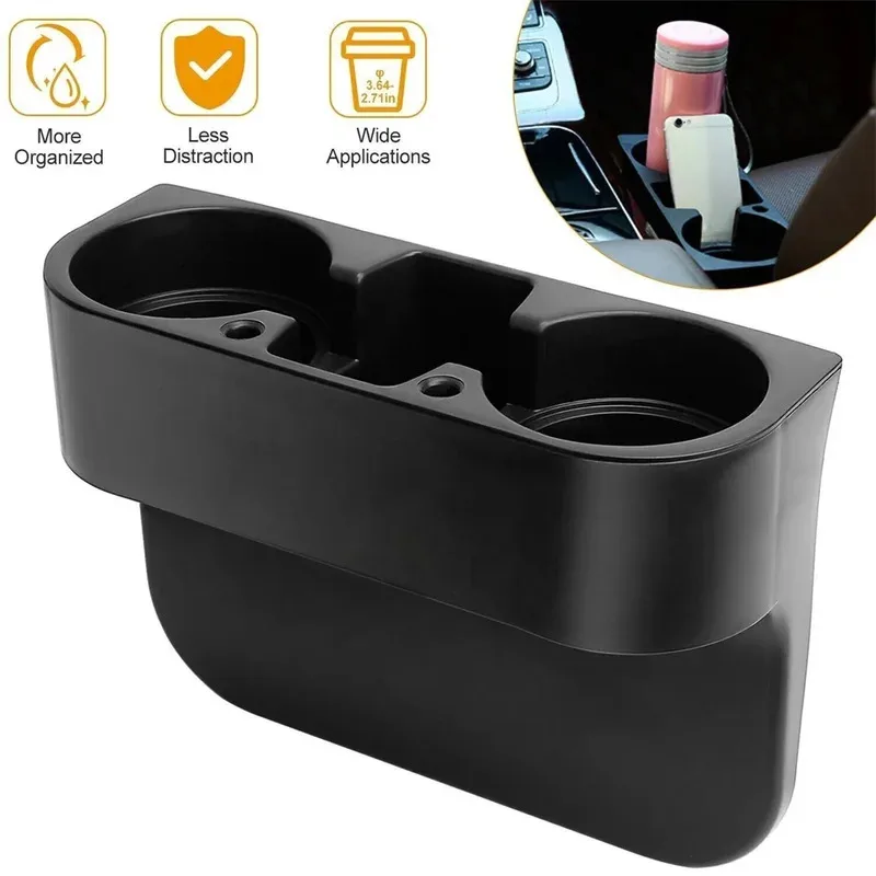 Auto Tasse Halter Sitz Lücke Organizer Lagerung Mittleren Box Auto Wasser Doppel Beide Tasse Trinken Flasche Kann Telefon Schlüssel Lagerung Halter Stehen