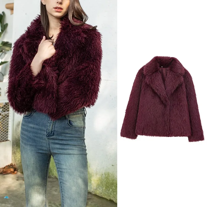 

Eco Fur Coat For Women Female Jackets Short Coats Mink Cardigan Furry Shelter Outerwears Especially Winter Hot Clothes