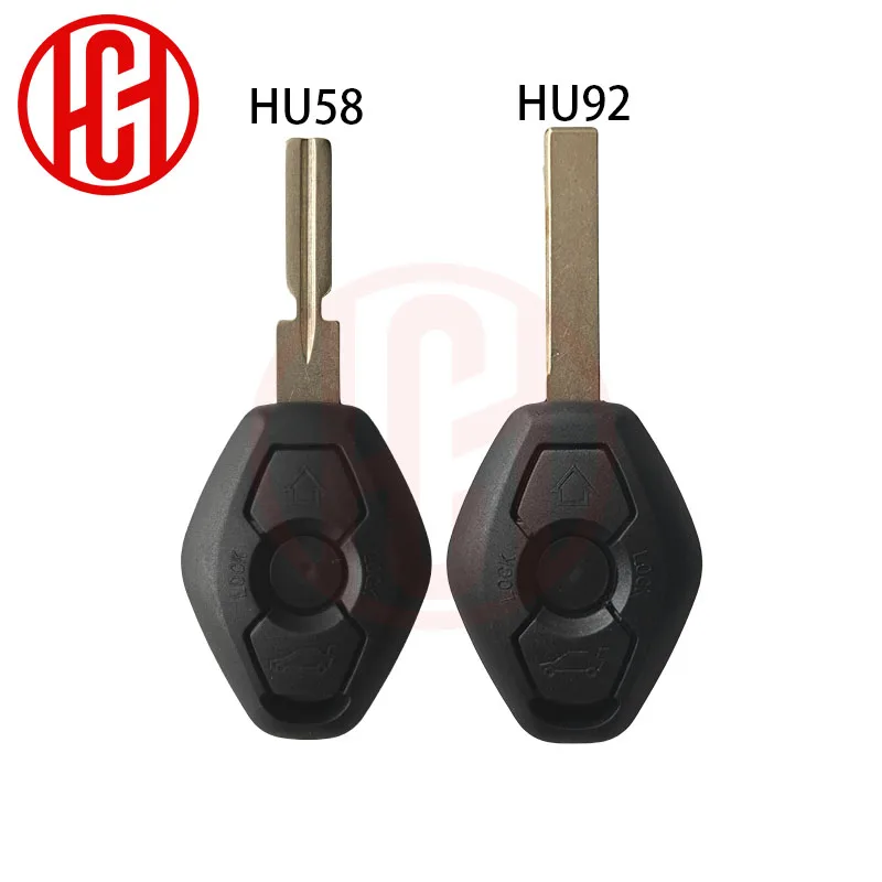 

Remote Car Key Shell Fob Cover Case For BMW E38 E39 E46 Z3 Z4 X3 X5 M5 325i For BMW 1 3 5 7 Series No Logo Uncut Blade HU92/HU58