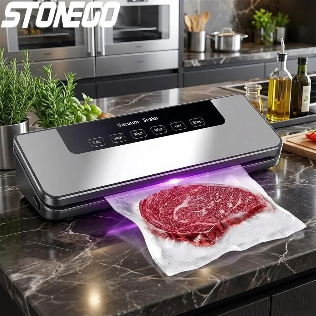 

Automatic Vacuum Sealer Machine for Dry Wet Oil Powder with 65kPa Suction Power Ideal for Home and Commercial Use