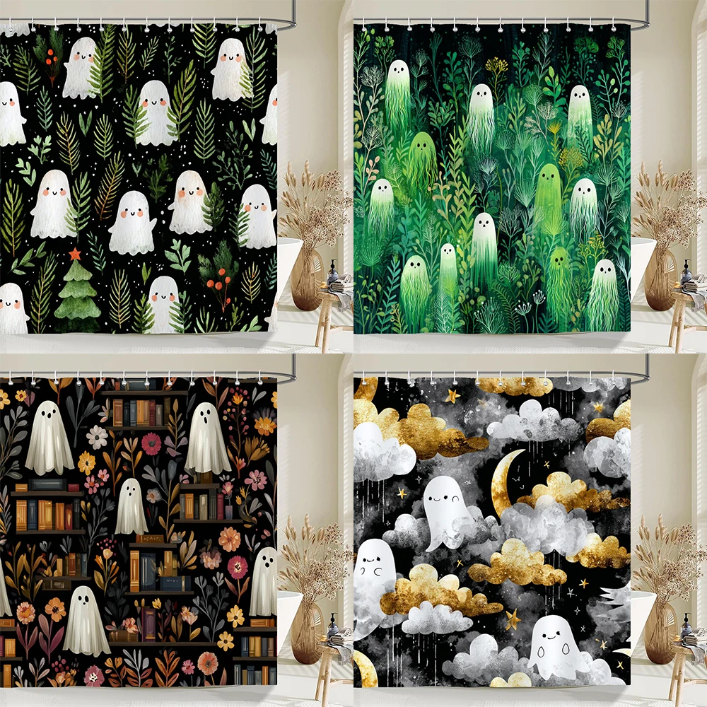 

Merry Christmas Shower Curtain Christmas tree snowflake Bathroom Curtains Printed fabric home holiday Decor Curtain