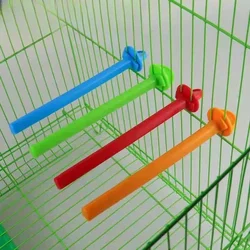 1Pc Bird Cage Perch Stand Holder Plastic Bird Finch Canary Budgie Cage Platform Plastic Bird Perch