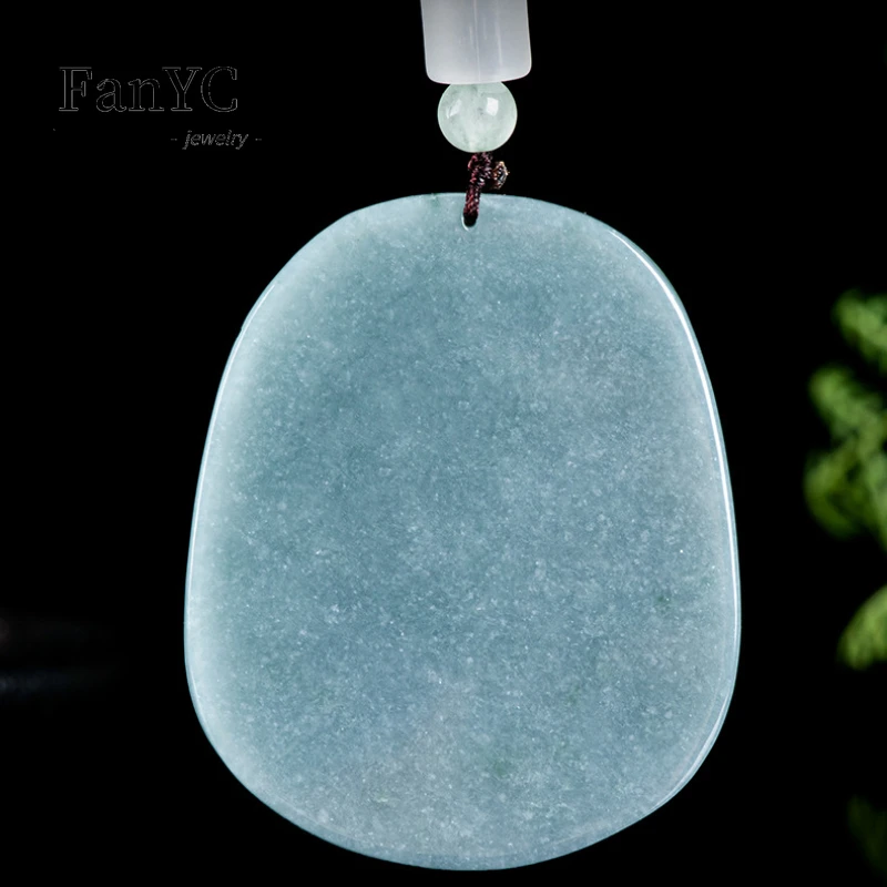 Natural Myanmar Jadeite Blue Water Boy Offering Longevity Monkey Three-dimensional Pendant Men and Women Fashion Exquisite Gifts