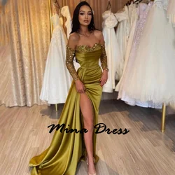 Mina Customized Backless Elegant Formal Dresses for Women Evening Dress Es Sequins. Slit Special Occasion Dresses Ball Gowns