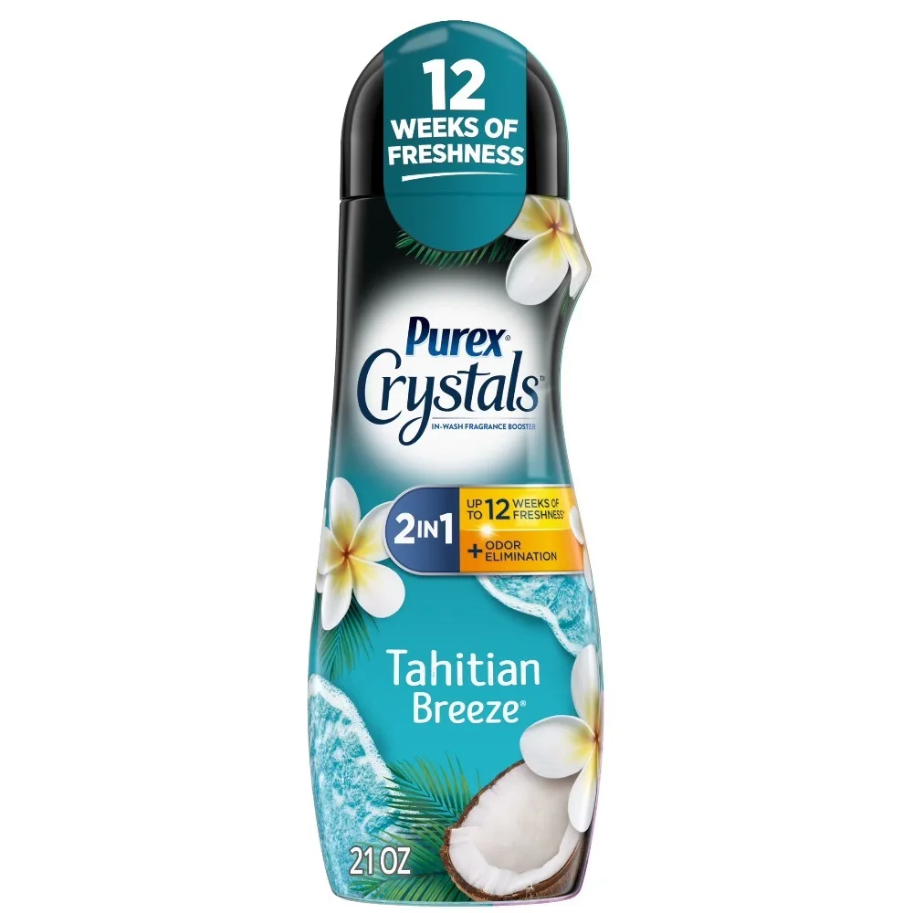 (3 pack) Purex Crystals Scent Booster, Fresh Island Breeze, 21oz