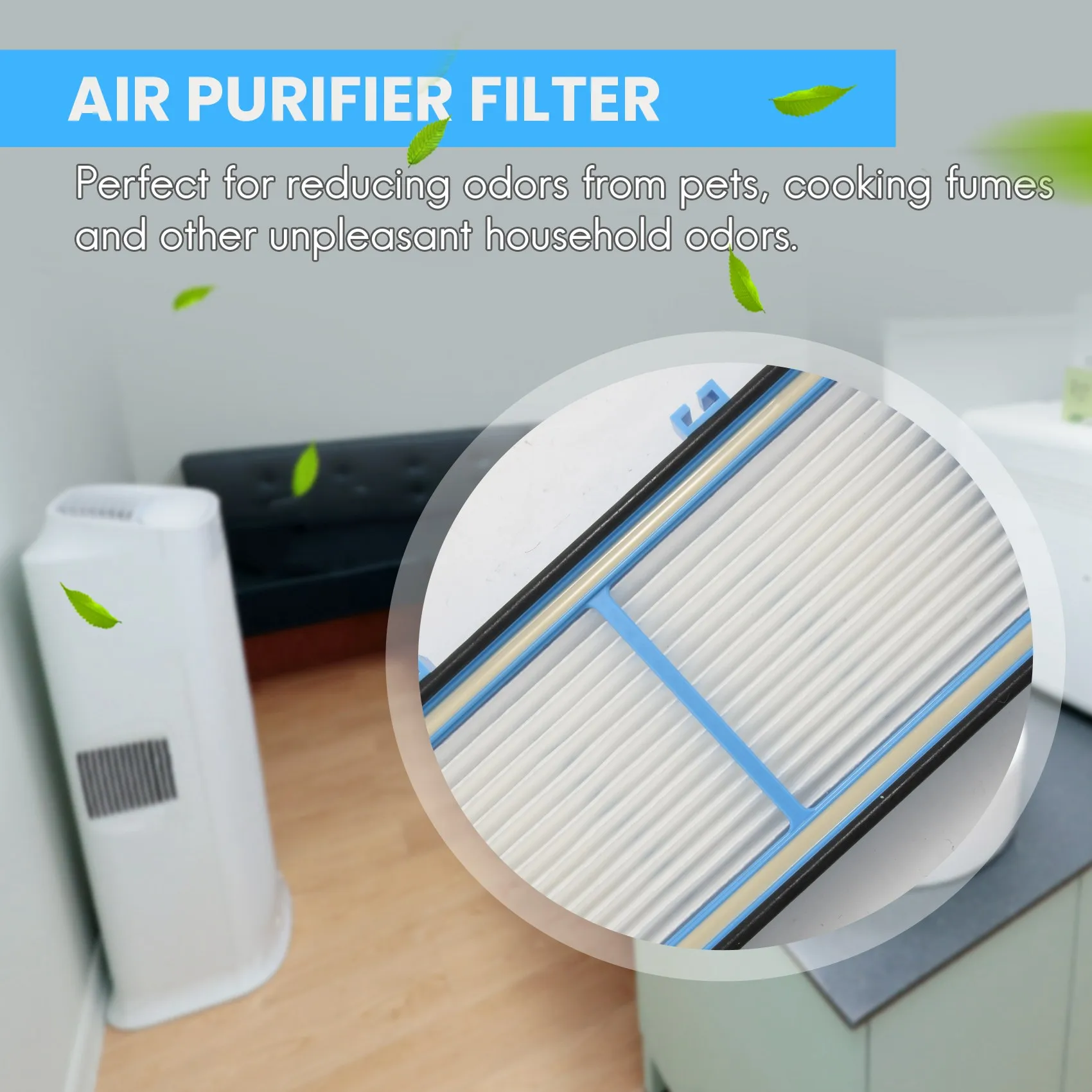 2 HEPA + 4 filter penguat karbon, untuk seri Holmes Air AER1