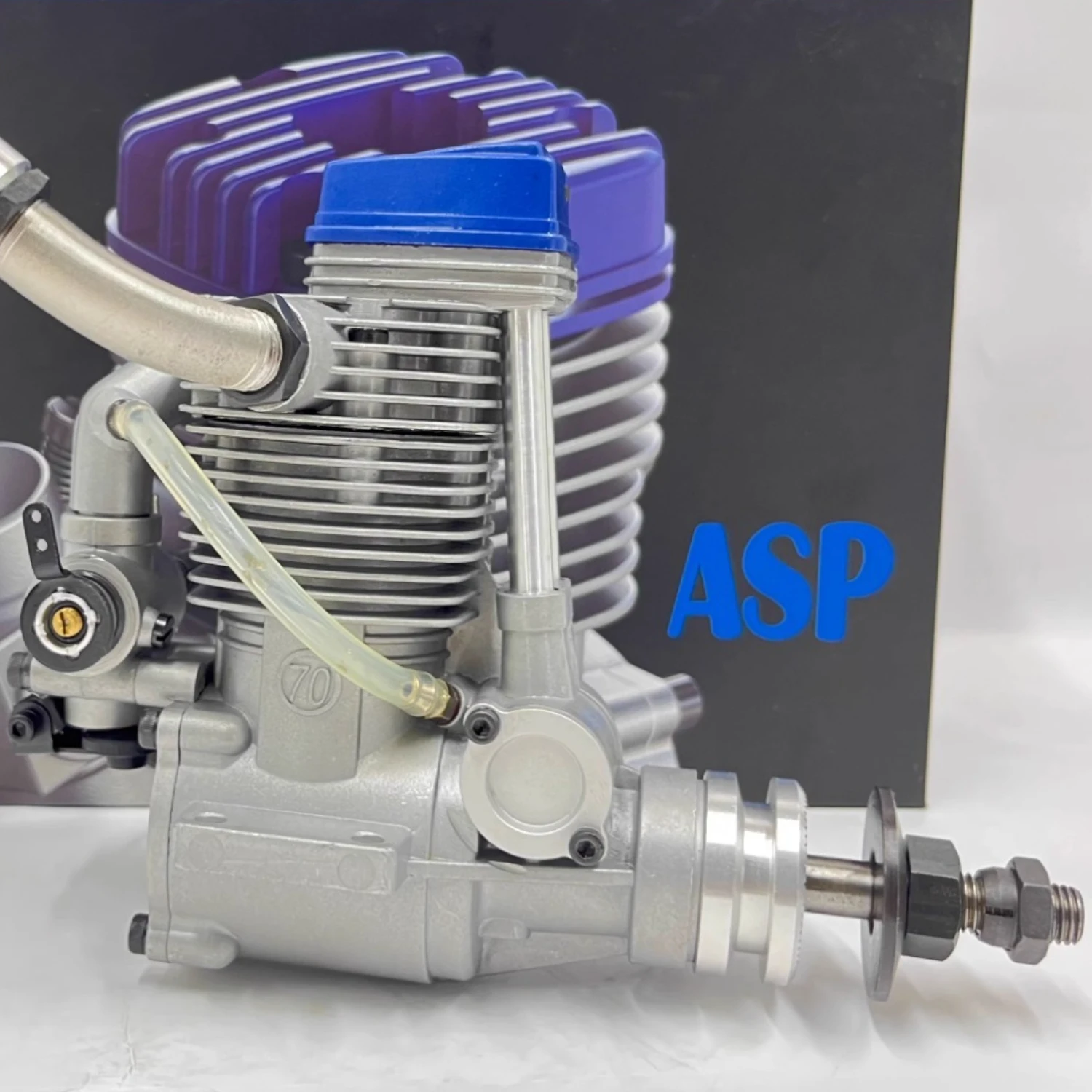 ASP FS70AR Modelo de motor de metanol de grado 70 Metal 11.5CC Motor de cuatro tiempos Adecuado para aviones modelo de aviones de ala fija