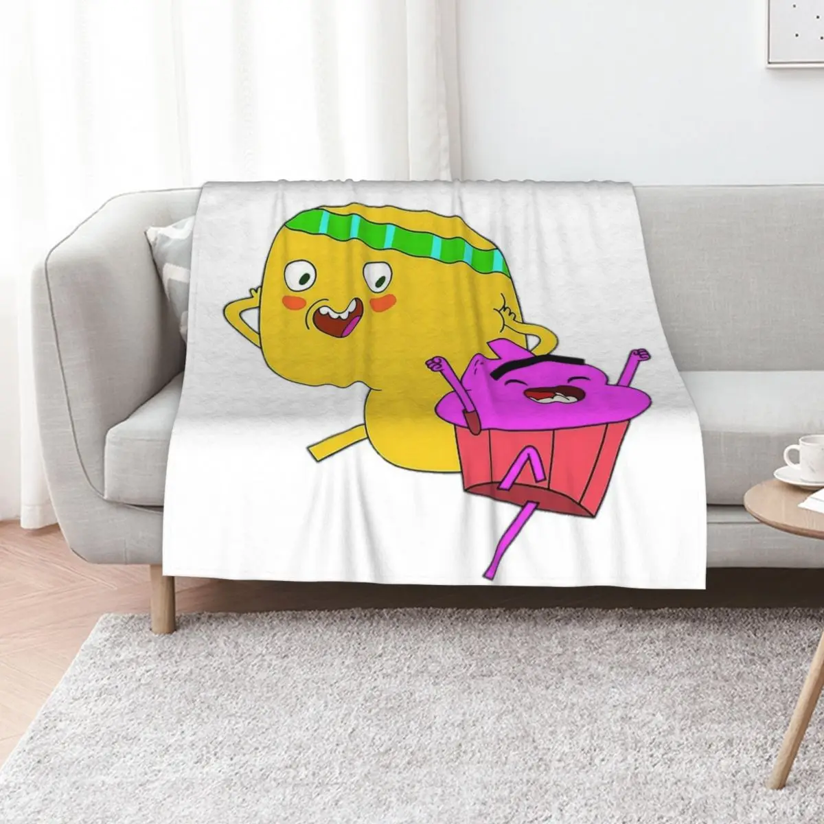 Cupcake And Dino - General Services Throw Blanket manga Sofas sofa bed Bed covers Soft Plush Plaid Hair Blankets