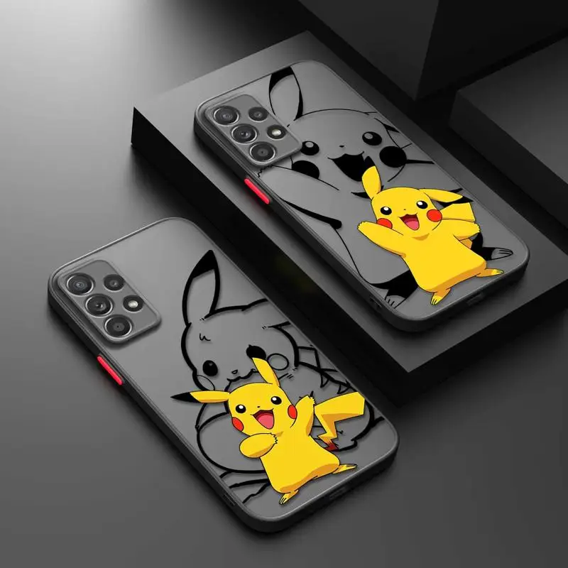 Cartoon Pikachu Phone Case For Samsung Galaxy A54 A53 A14 A52 A13 A12 A34 A71 A52s A33 A51 A31 A23 A24 A21S A32 A73 A22 A72