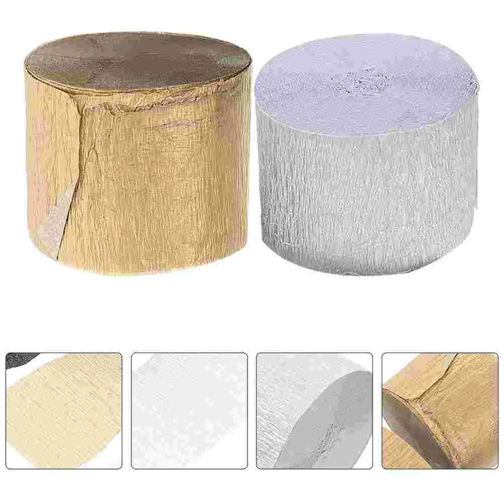 Crepe Paper Roll Streamers Birthday Decorations Party Supplies Wedding Layout Props for Gold