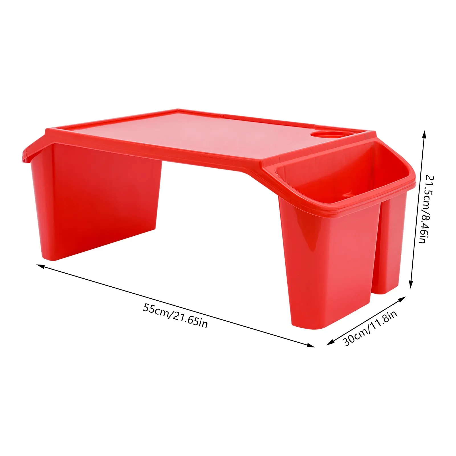 4 Pcs Multicolour Kids Lap Desk Tray Plastic Breakfast Laptop Trays Portable Lap Bed Table with Storage Slots for Writing, Reading, Drawing, Doing Homework