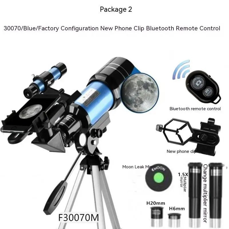 Powerful Astronomical Telescope 150 Times Zoom HD High-Power Portable Tripod Night Vision Deep Space Star View Moon Universe