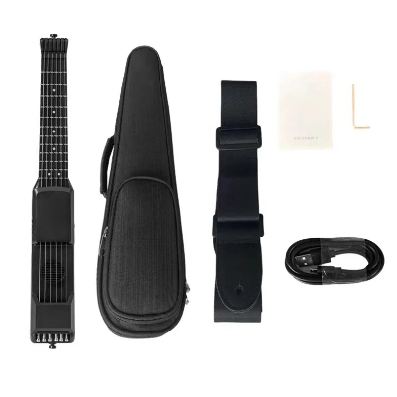 Silent Guitar Versatile Midi Folk Smart Guitar 12 Tone 6 String Travel Guitars Portable Beginners Practice Guitars Full Set
