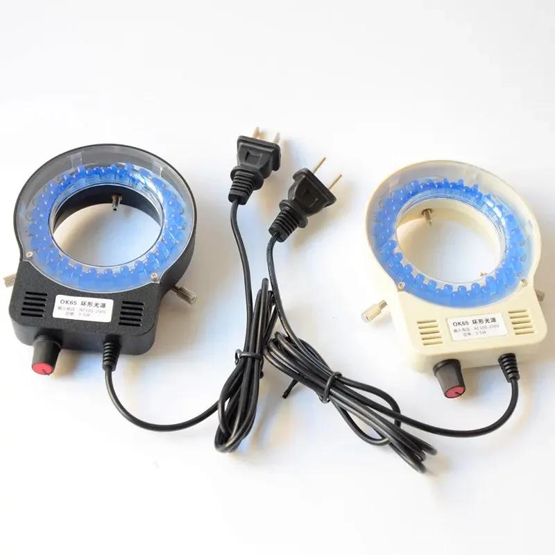 100-240V 52 Blue Tools Microscope LED Lights Source 30-65mm Inner Dia Ring Lamp Microscopio Illuminators Accesorio Telescopio