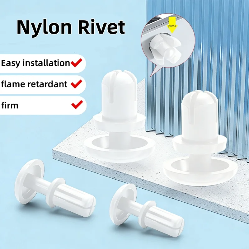 R3550~R6080 White R-Shaped Rivet Nylon Press Type Fixed Rivets PC Board Fixing Buckle Expansion Tube Anchor Plug Fasteners