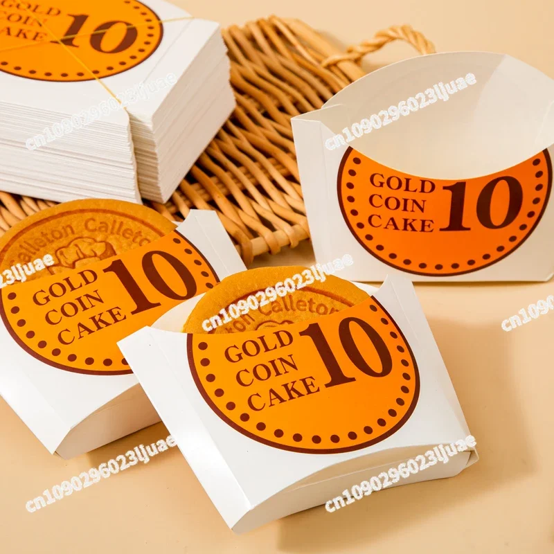 

Gold Coin Bread Paper Box Gold Coin Pastry Disposable Packing Box