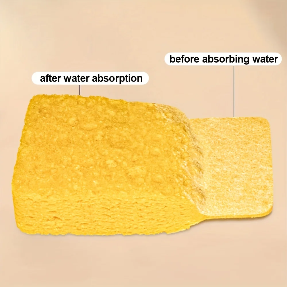 Sponge Compressed Cellulose Dish Sponge Natural Wood Pulp Sponge Kitchen Bathroom Cars Cleaning Supplies Cleaning Tool