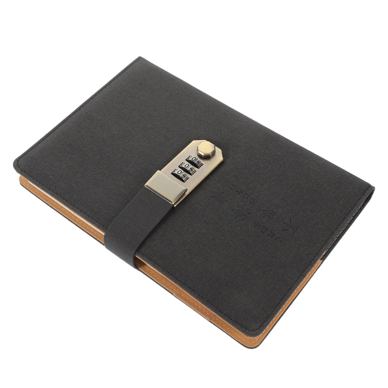 Password Notebook Lockable Diary Journal Notepad with Thickened Pages Vintage Retro Design for Students Office Travel Daily