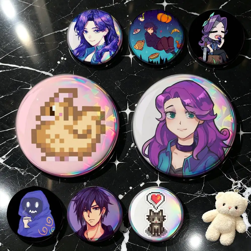S-Stardew V-Valley Sebastian Custom Enamel Pin Badges 25mm 32mm 44mm 58mm Backpack Hat Decor Toys Gifts